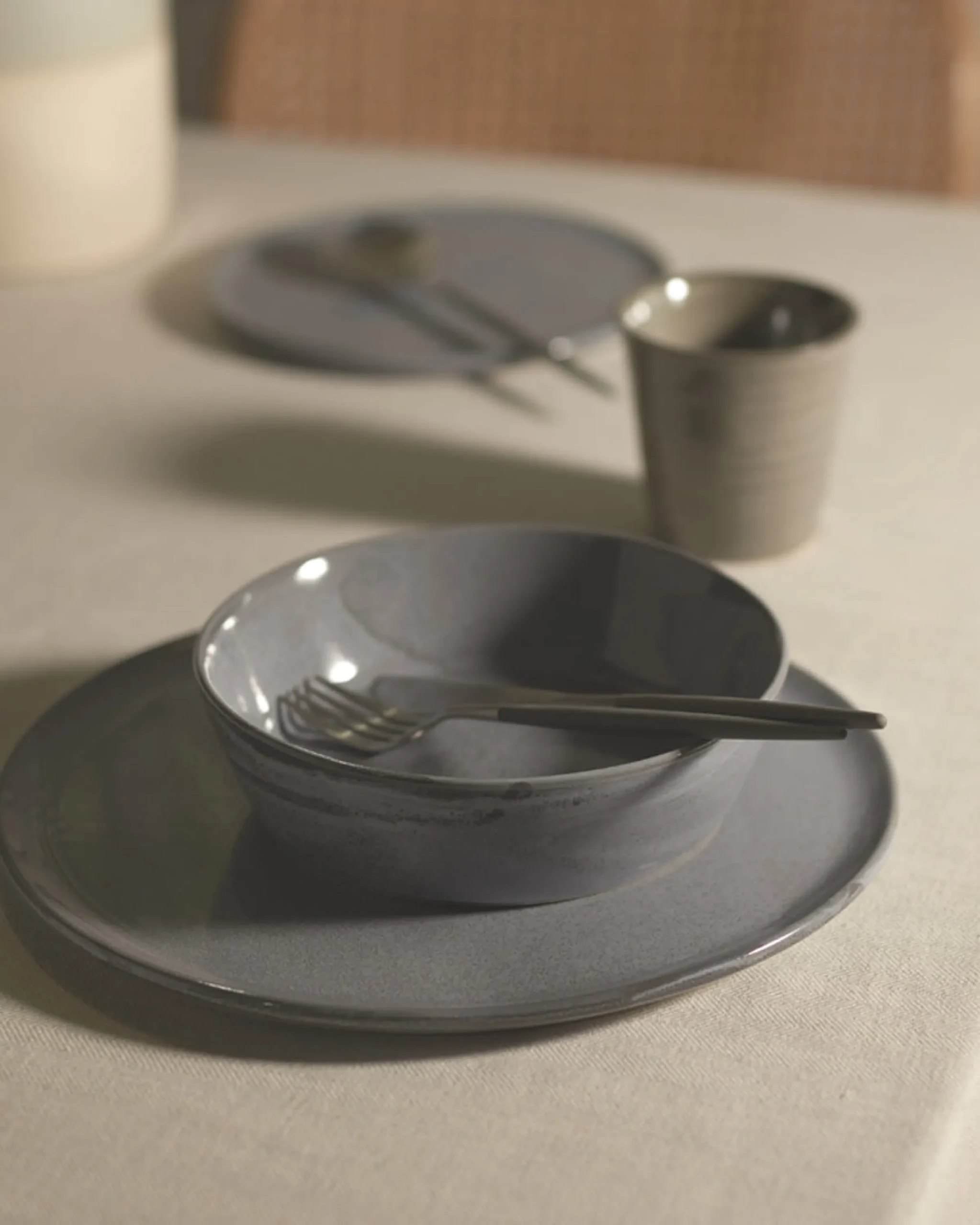 Plates-Robert Gordon Canvas Dinner Plate / Storm
