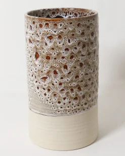 Vases-Robert Gordon Large Tower Vase / White Ochre