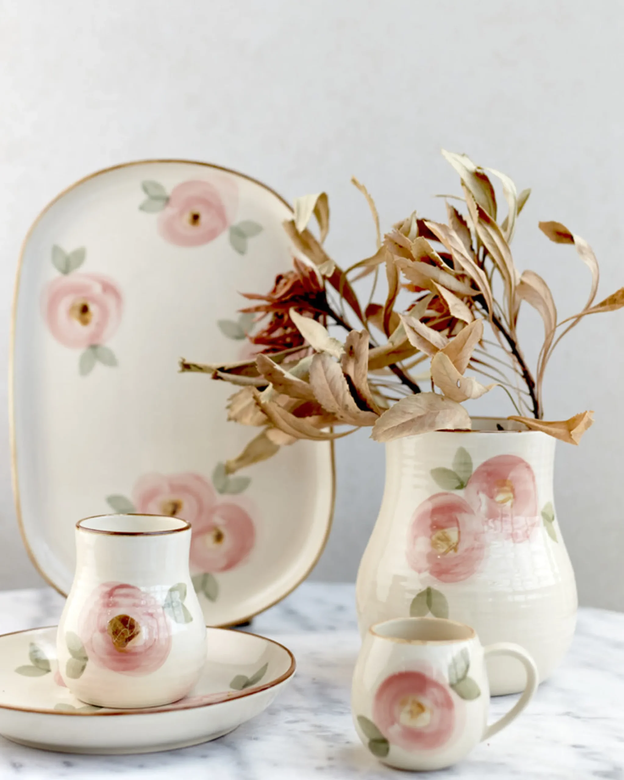 Vases-Robert Gordon Lge Botanica Vase / Orchard Blossom